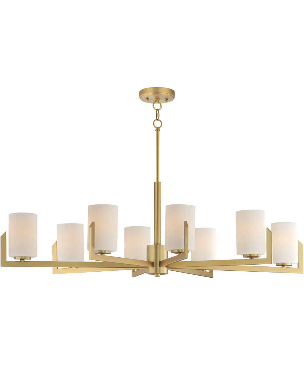 Dart 8-Light Chandelier Natural Aged Brass