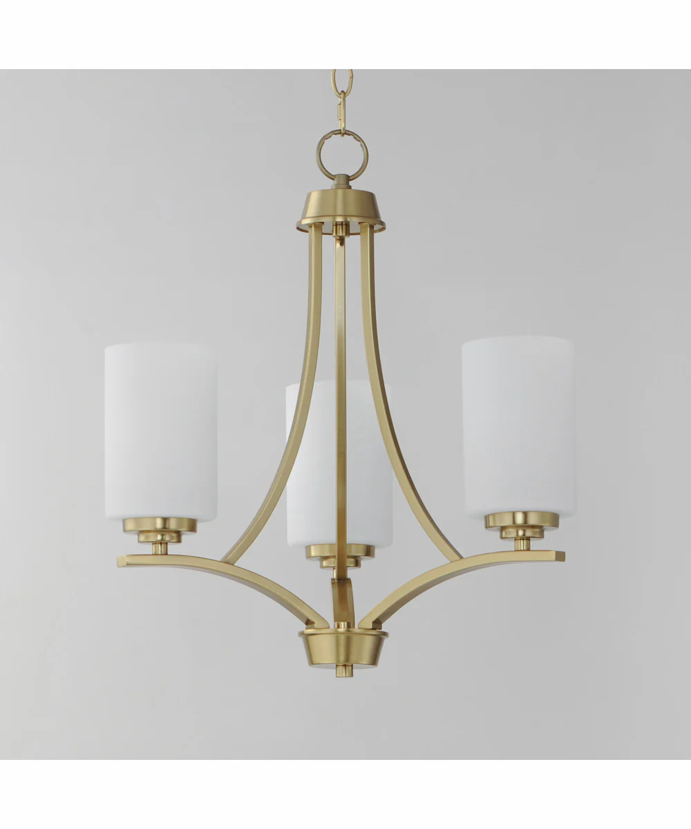 Deven 3-Light Chandelier Satin Brass - Image 2