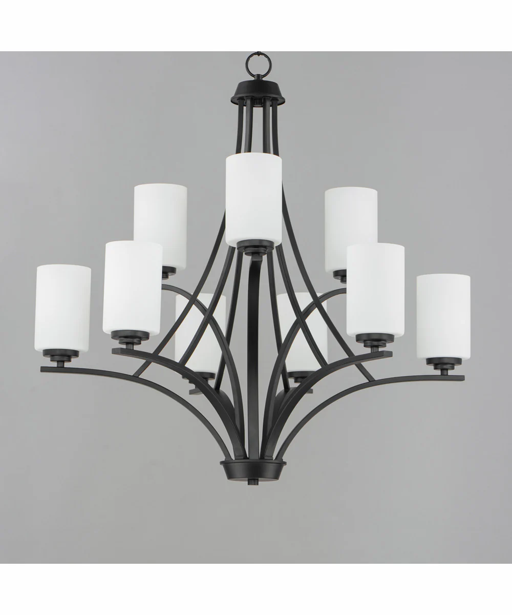 Deven 9-Light Chandelier Black - Image 3