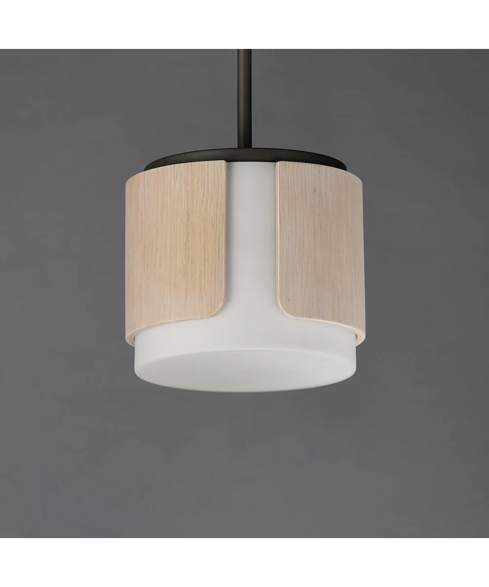 Draughtsman 10 inch Semi Flush Mount - Pendant Natural Wood/Charcoal - Image 2