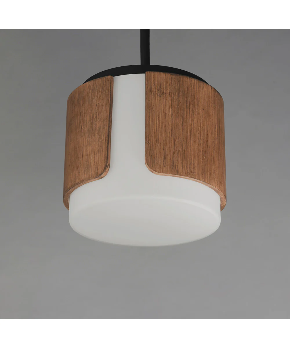 Draughtsman 10 inch Semi Flush Mount - Pendant Walnut / Black - Image 5