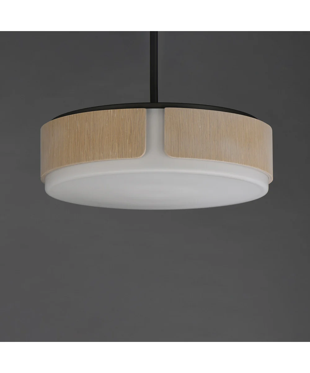Draughtsman 18 inch Semi Flush Mount - Pendant Natural Wood/Charcoal - Image 4