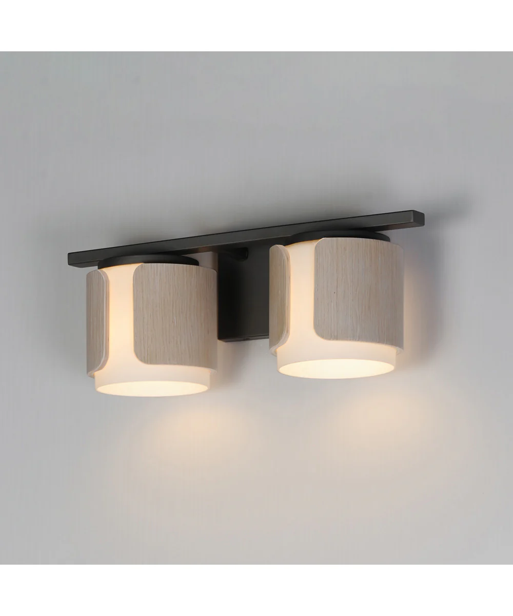 Draughtsman 2-Light Bath Vanity Natural Wood/Charcoal - Image 5