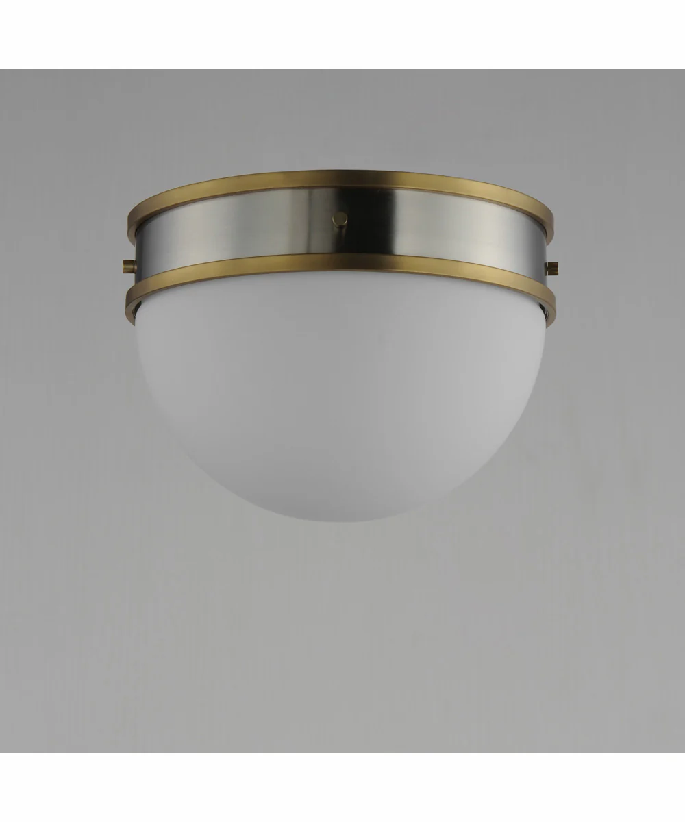 Duke 1-Light Flush Mount Satin Nickel / Satin Brass - Image 2