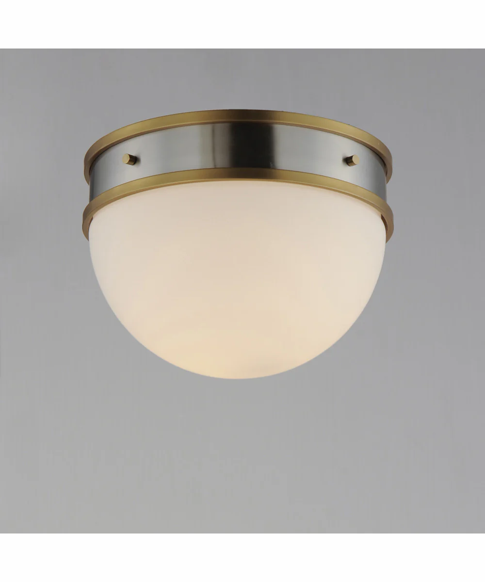 Duke 1-Light Flush Mount Satin Nickel / Satin Brass - Image 3