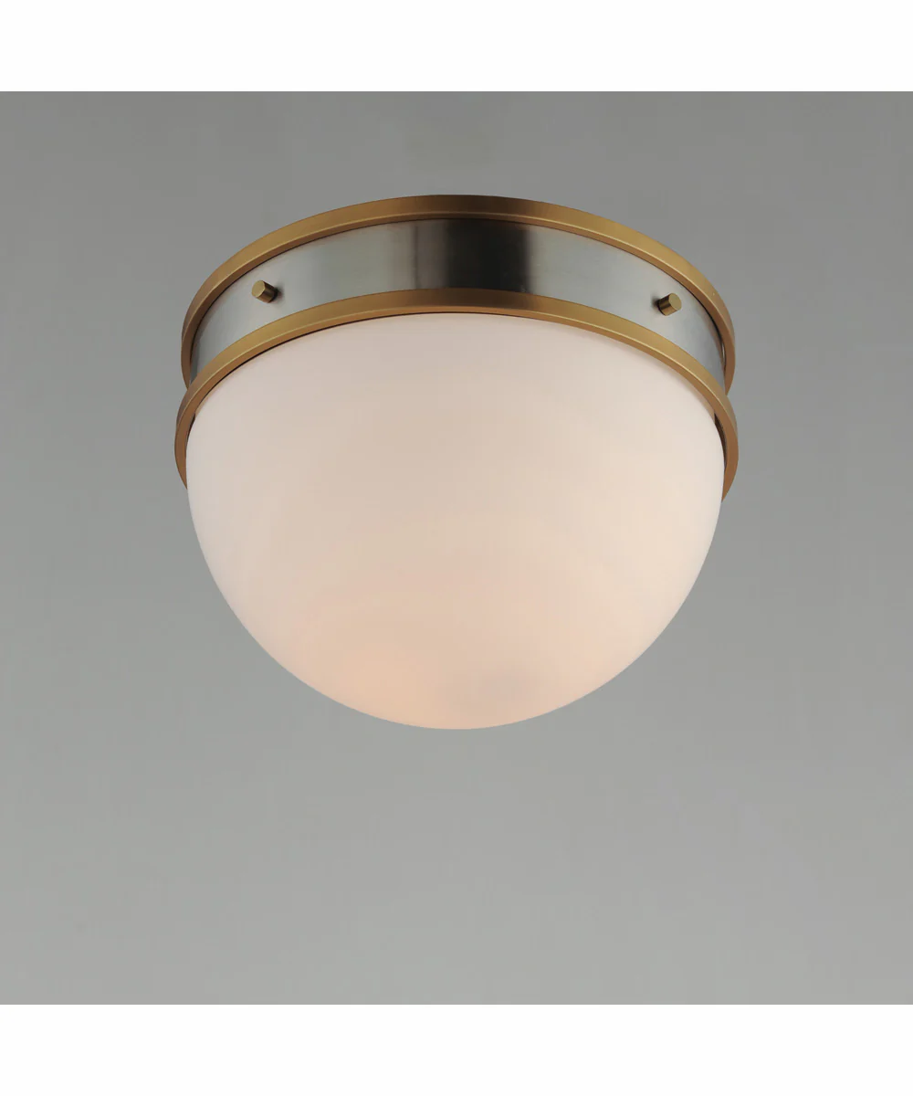 Duke 1-Light Flush Mount Satin Nickel / Satin Brass - Image 4