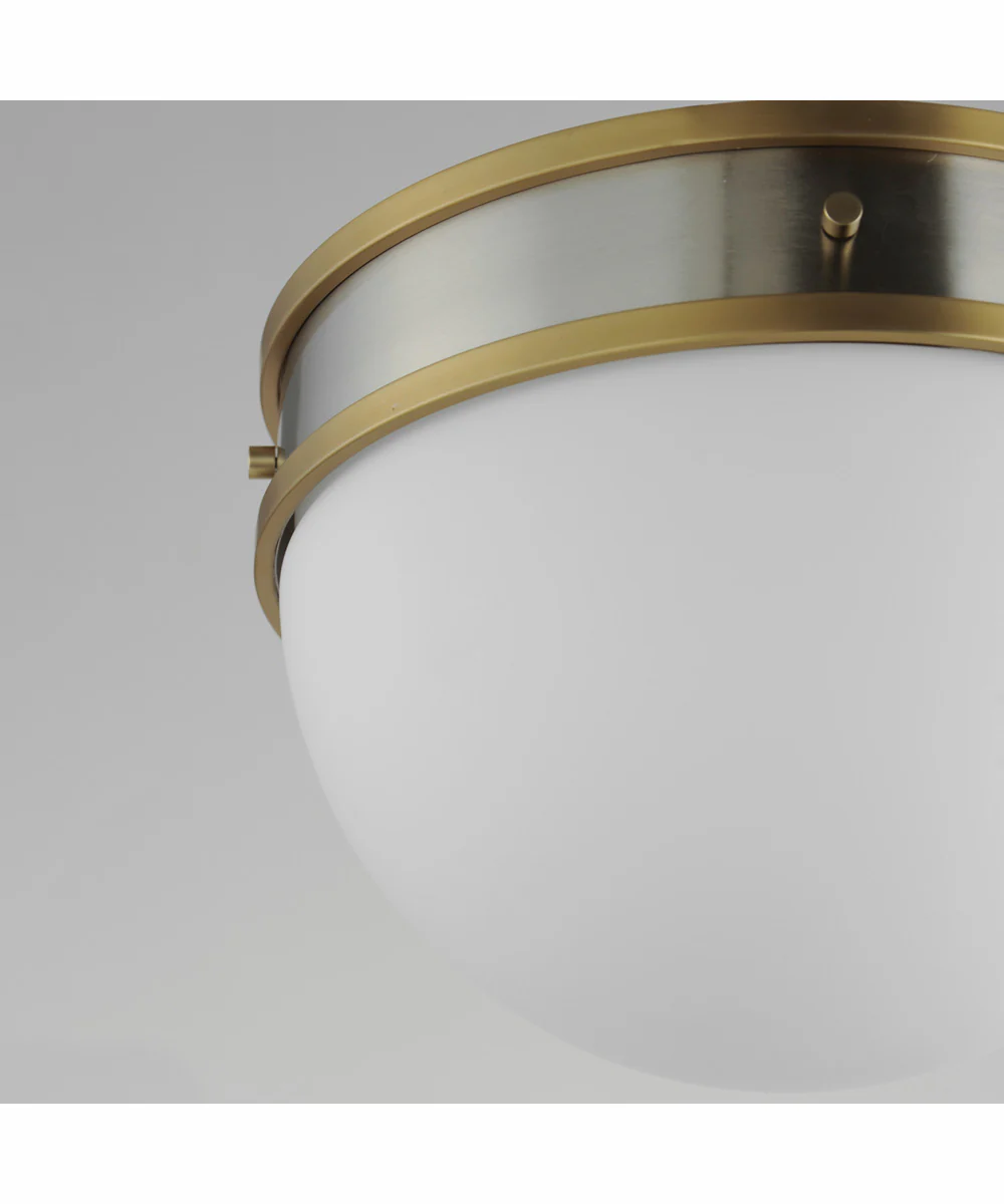 Duke 1-Light Flush Mount Satin Nickel / Satin Brass - Image 5