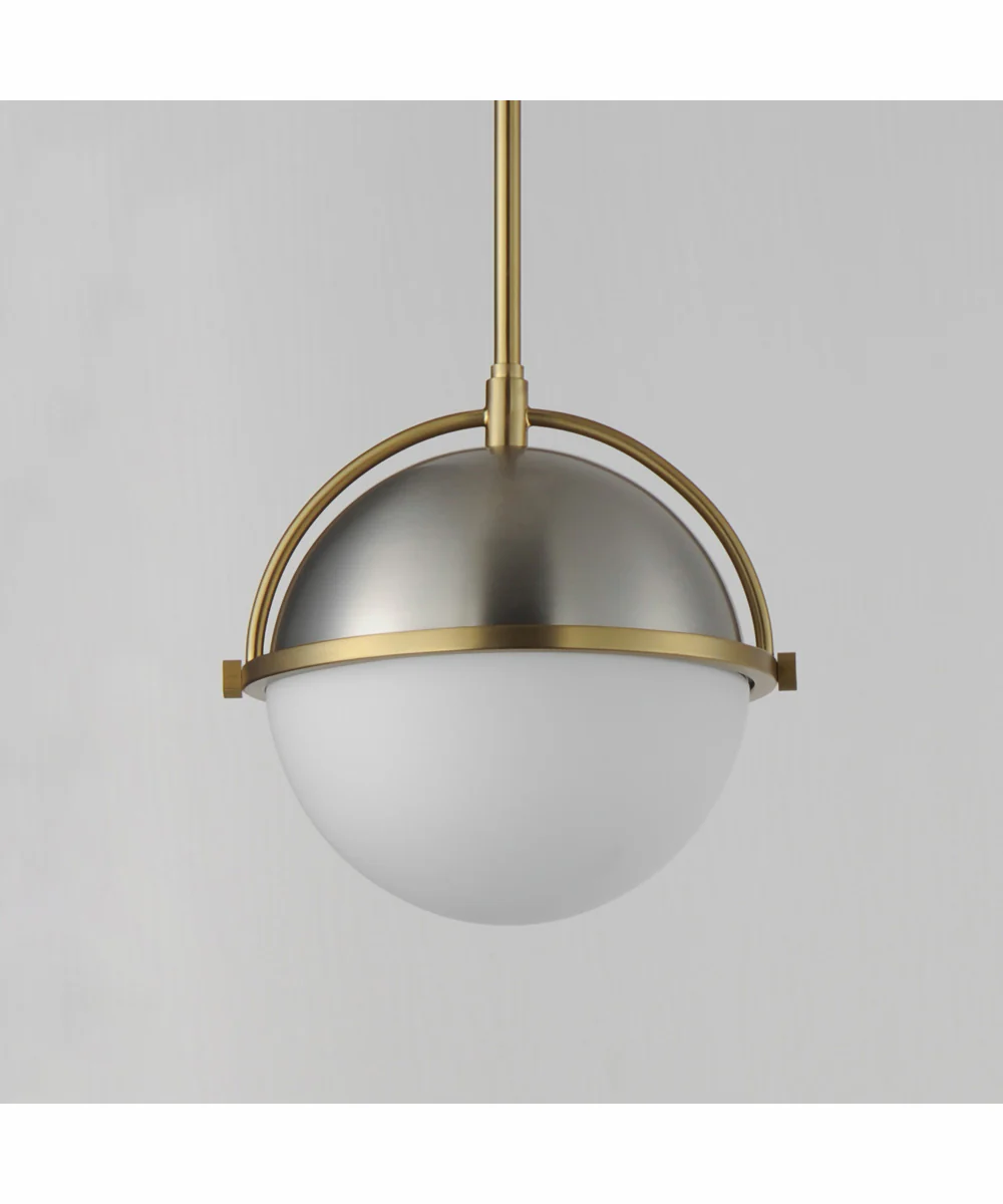 Duke 10 inch Single Pendant Satin Nickel / Satin Brass - Image 3