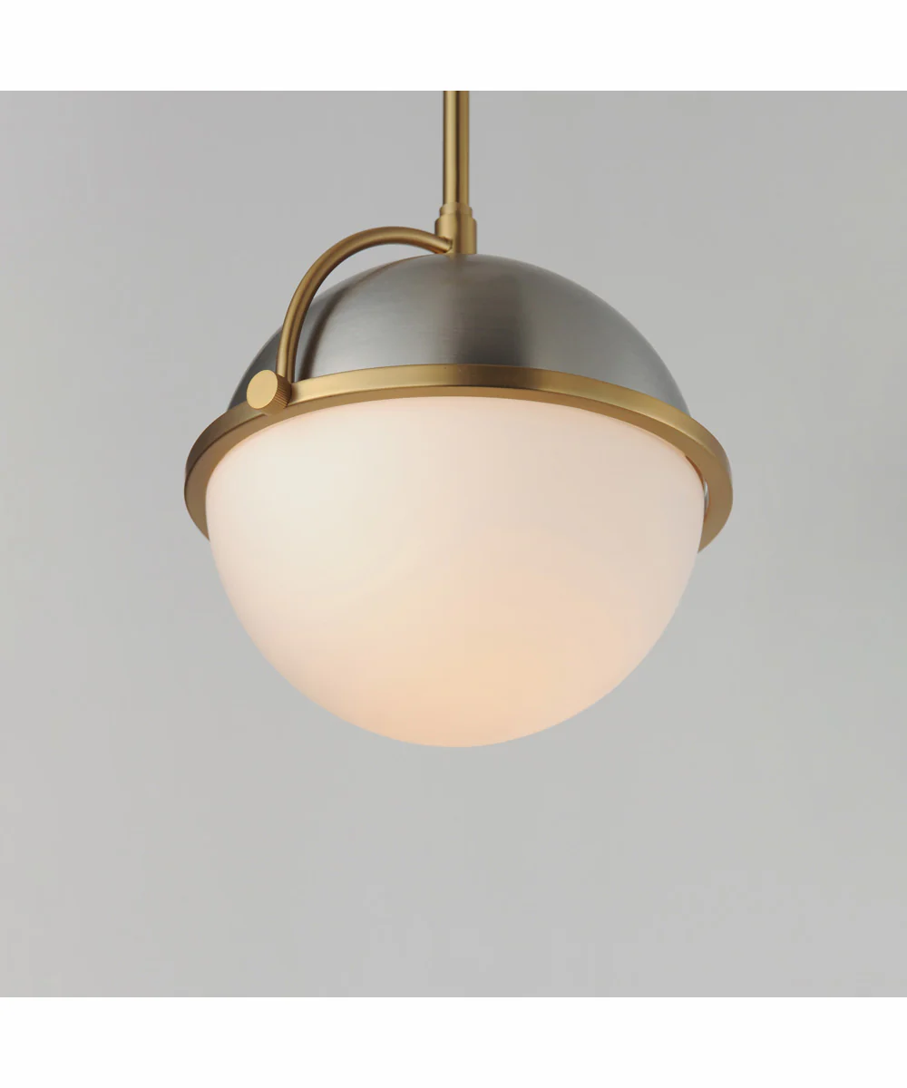 Duke 10 inch Single Pendant Satin Nickel / Satin Brass - Image 4