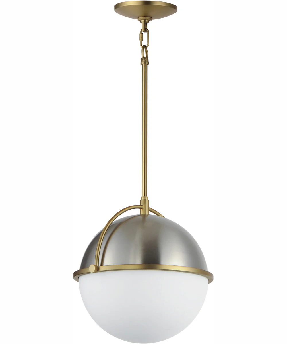 Duke 12 inch Single Pendant Satin Nickel / Satin Brass