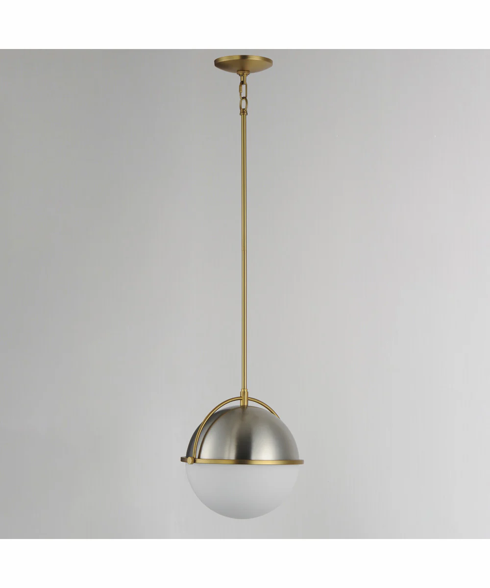 Duke 12 inch Single Pendant Satin Nickel / Satin Brass - Image 3