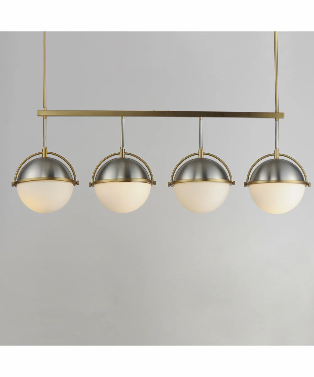 Duke 4-Light Linear Pendant Satin Nickel / Satin Brass - Image 4