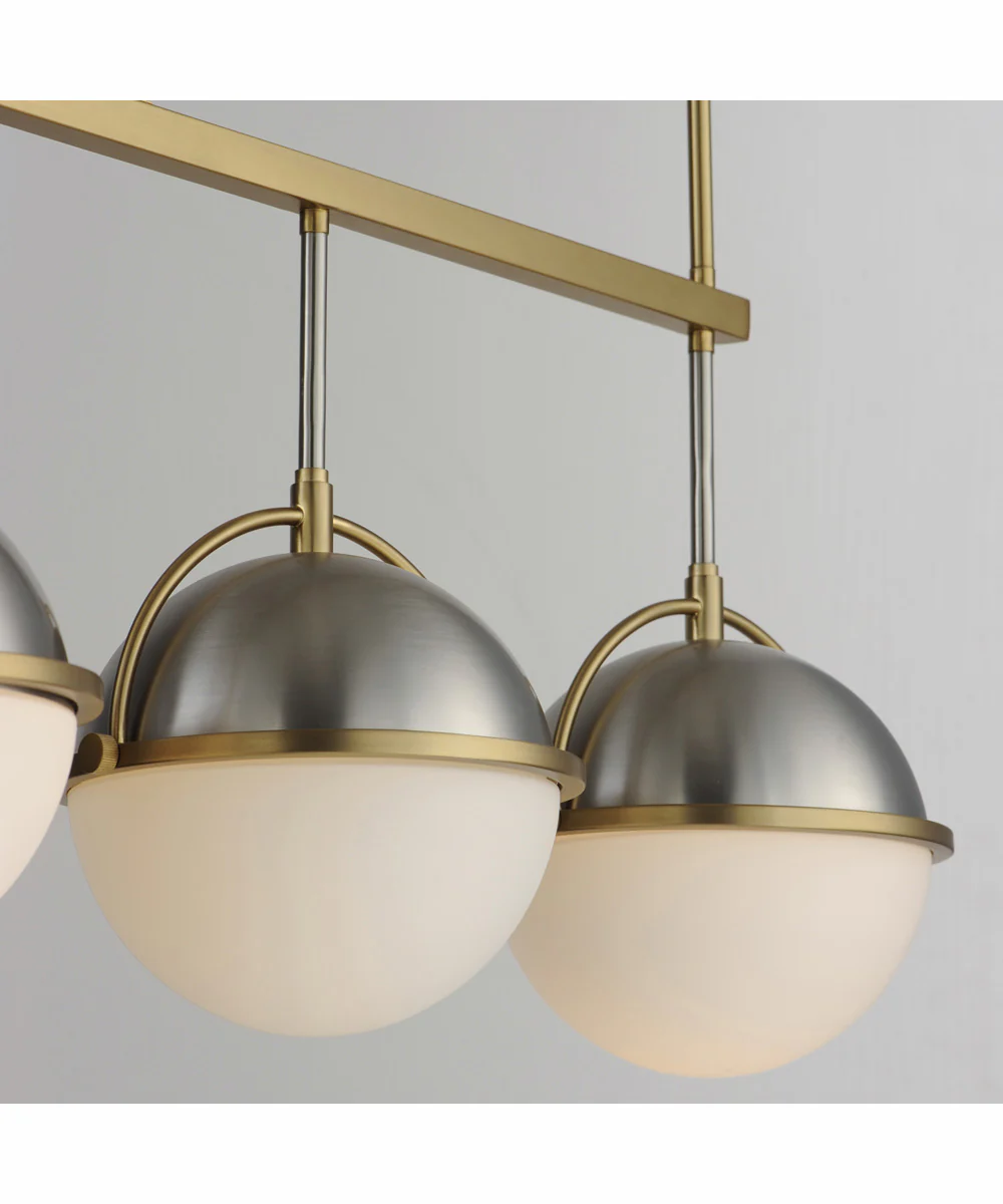 Duke 4-Light Linear Pendant Satin Nickel / Satin Brass - Image 5