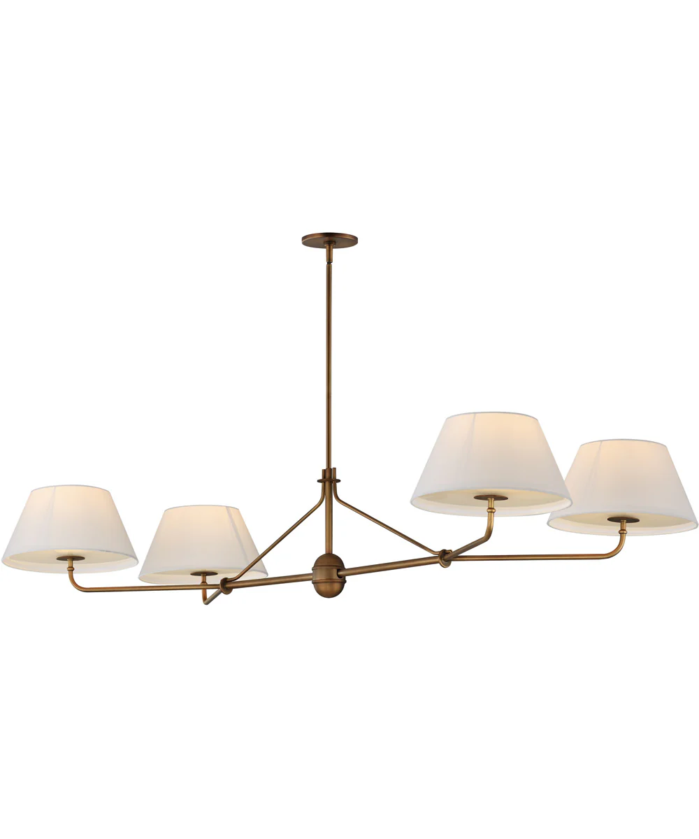 Dunbridge 4-Light Chandelier Weathered Brass