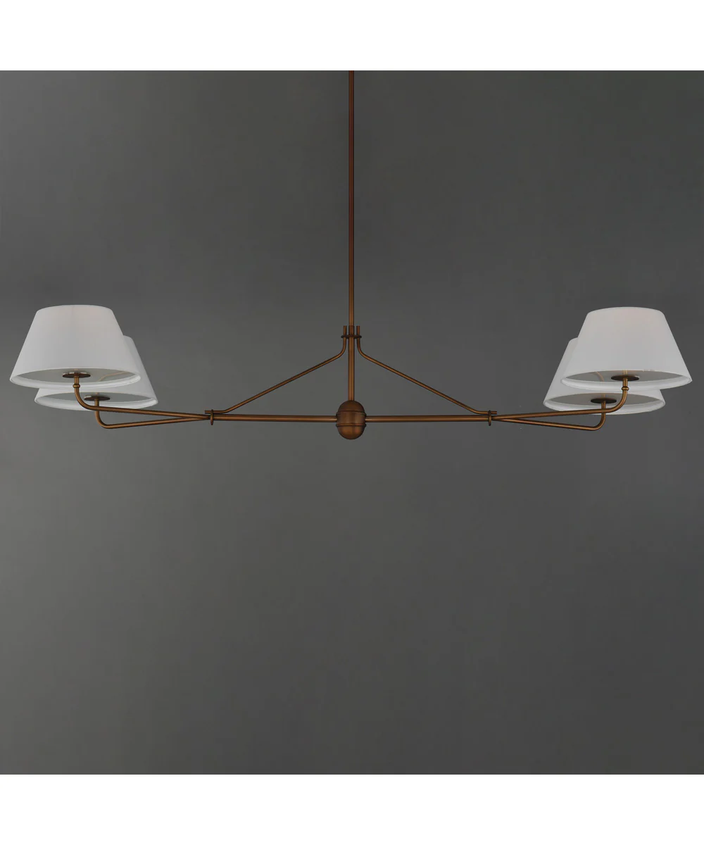 Dunbridge 4-Light Chandelier Weathered Brass - Image 2