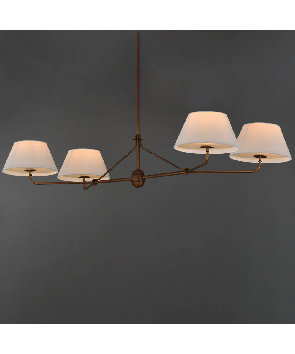 Dunbridge 4-Light Chandelier Weathered Brass - Image 3