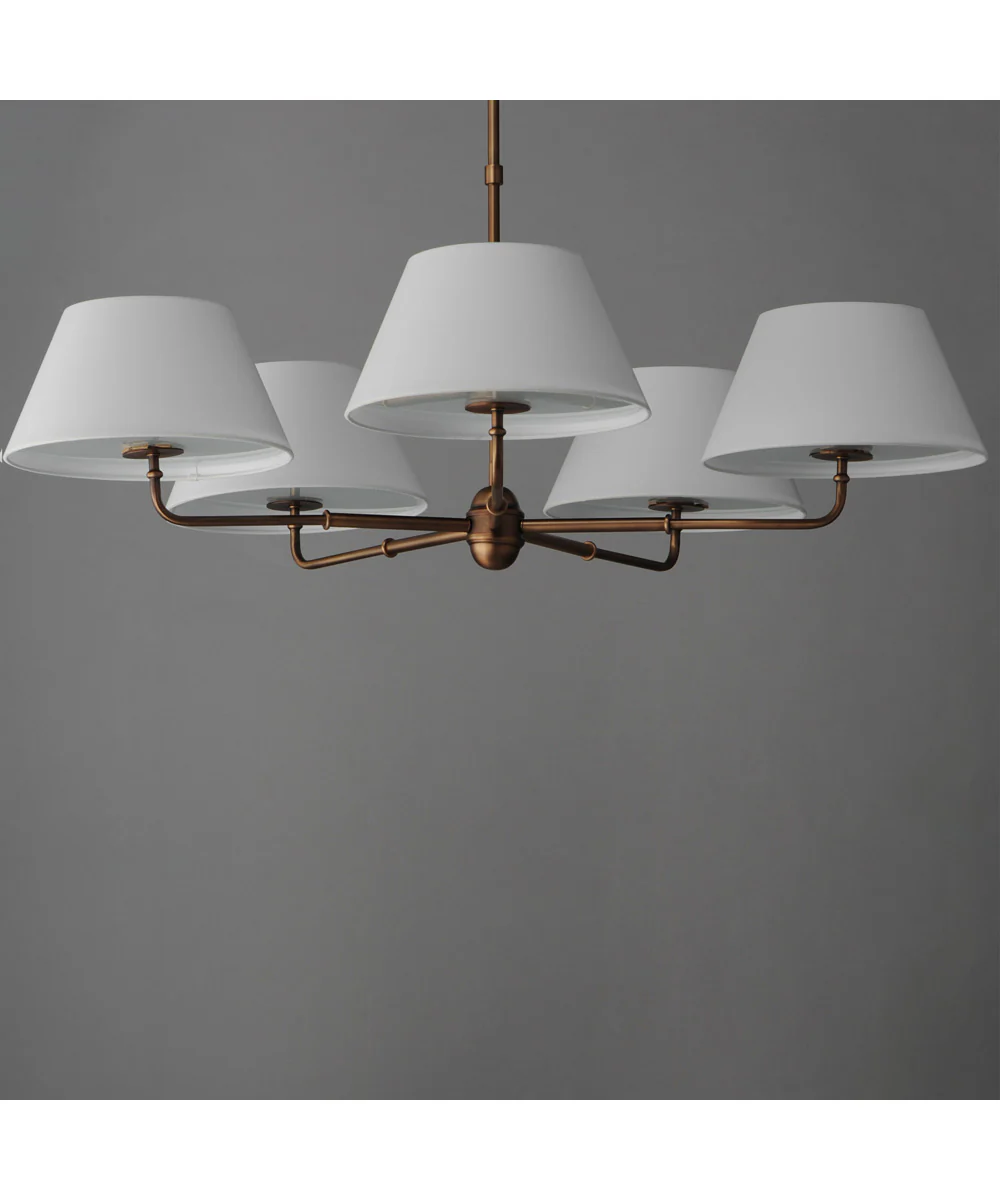 Dunbridge 5-Light Chandelier Weathered Brass - Image 3