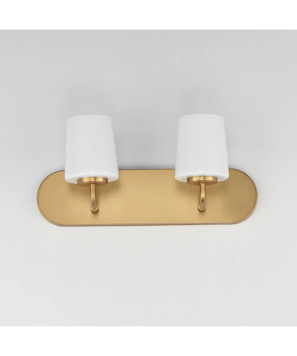 Durham 2-Light Strip Bath Vanity Natural Aged Brass - Image 2