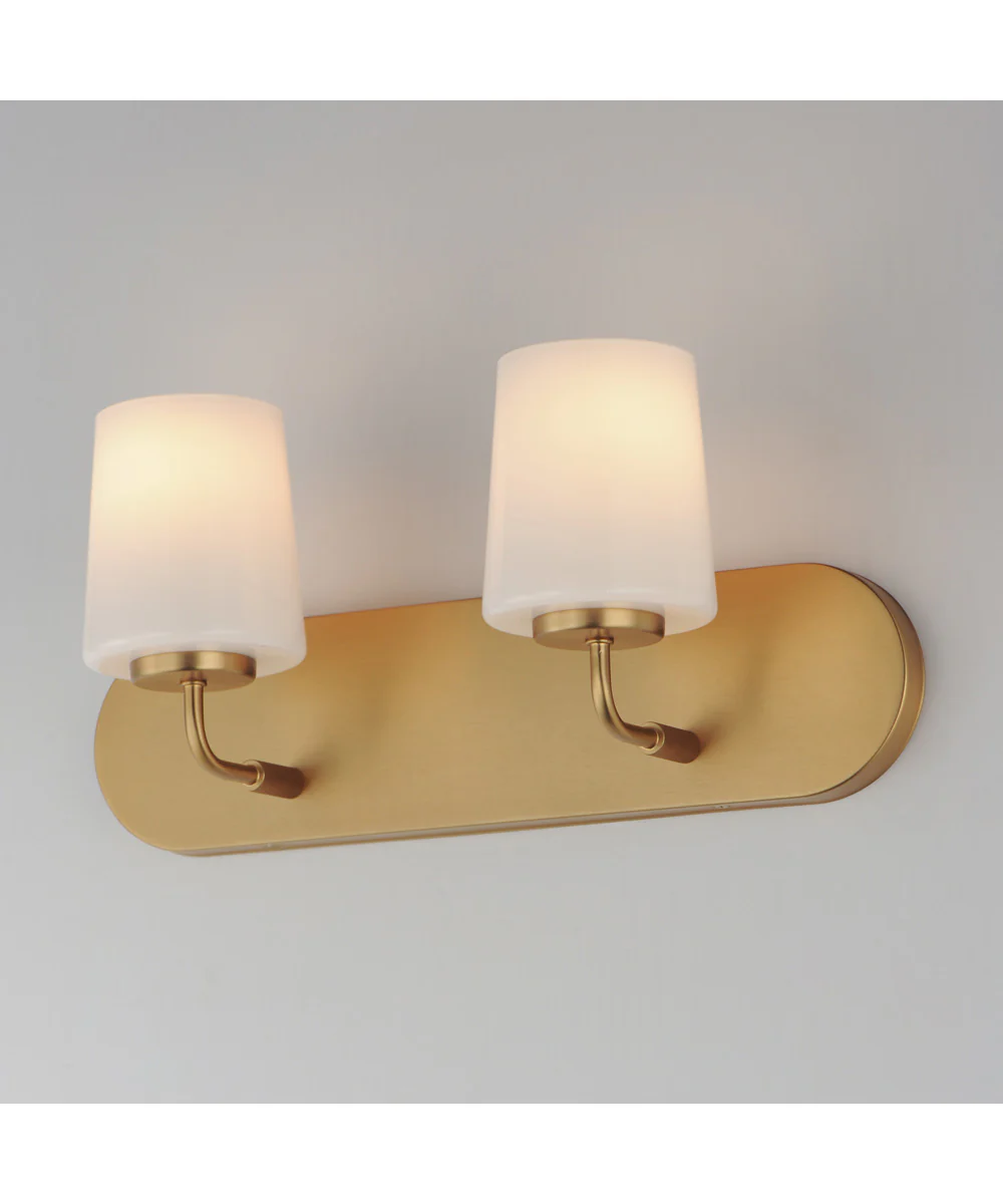 Durham 2-Light Strip Bath Vanity Natural Aged Brass - Image 5