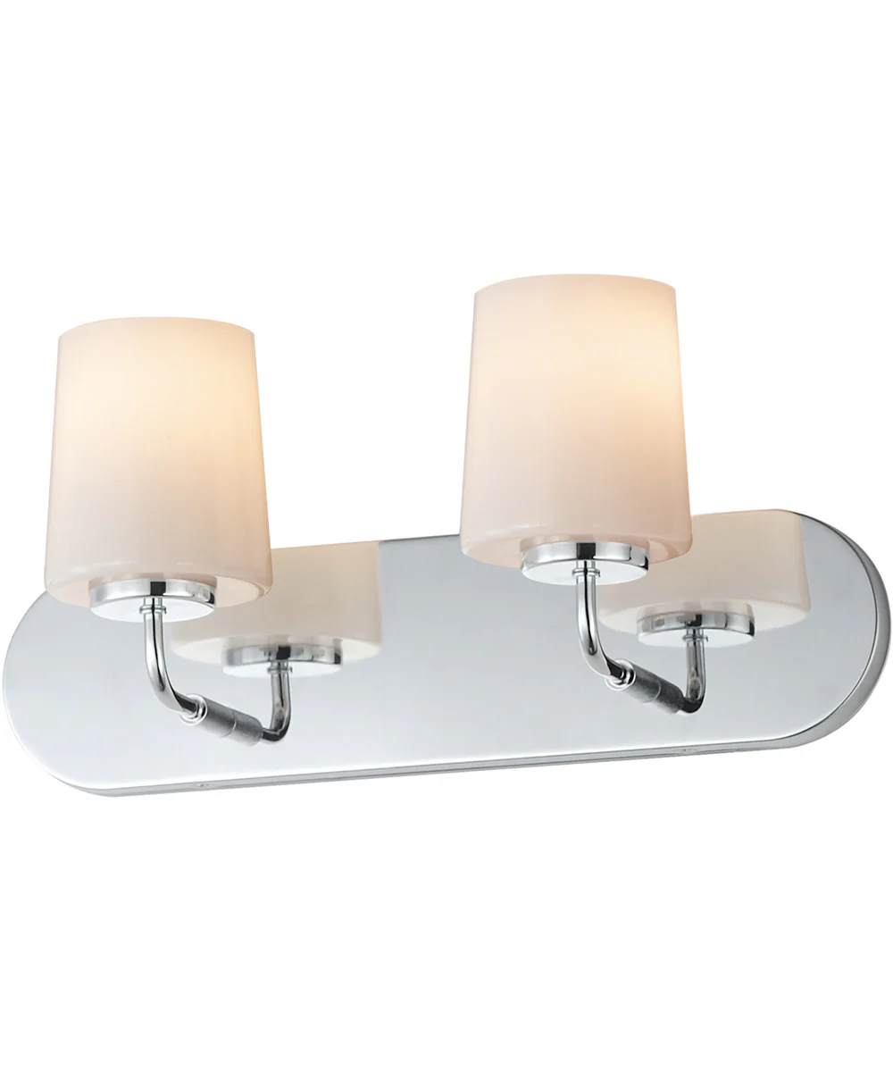 Durham 2-Light Strip Bath Vanity Polished Chrome