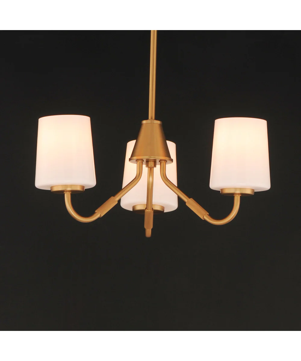Durham 3-Light Chandelier Natural Aged Brass - Image 3