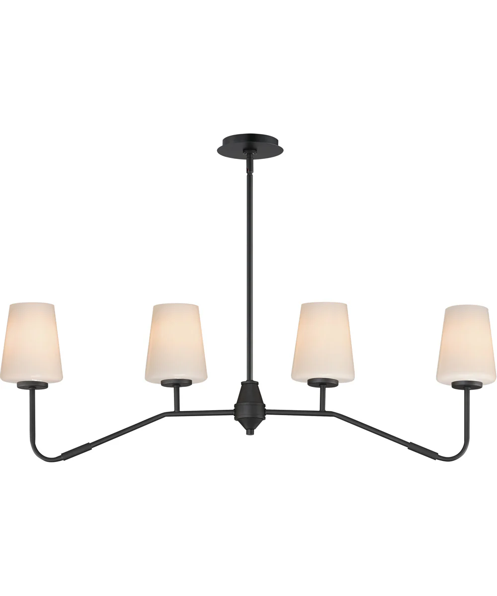 Durham 4-Light Linear Chandelier Black