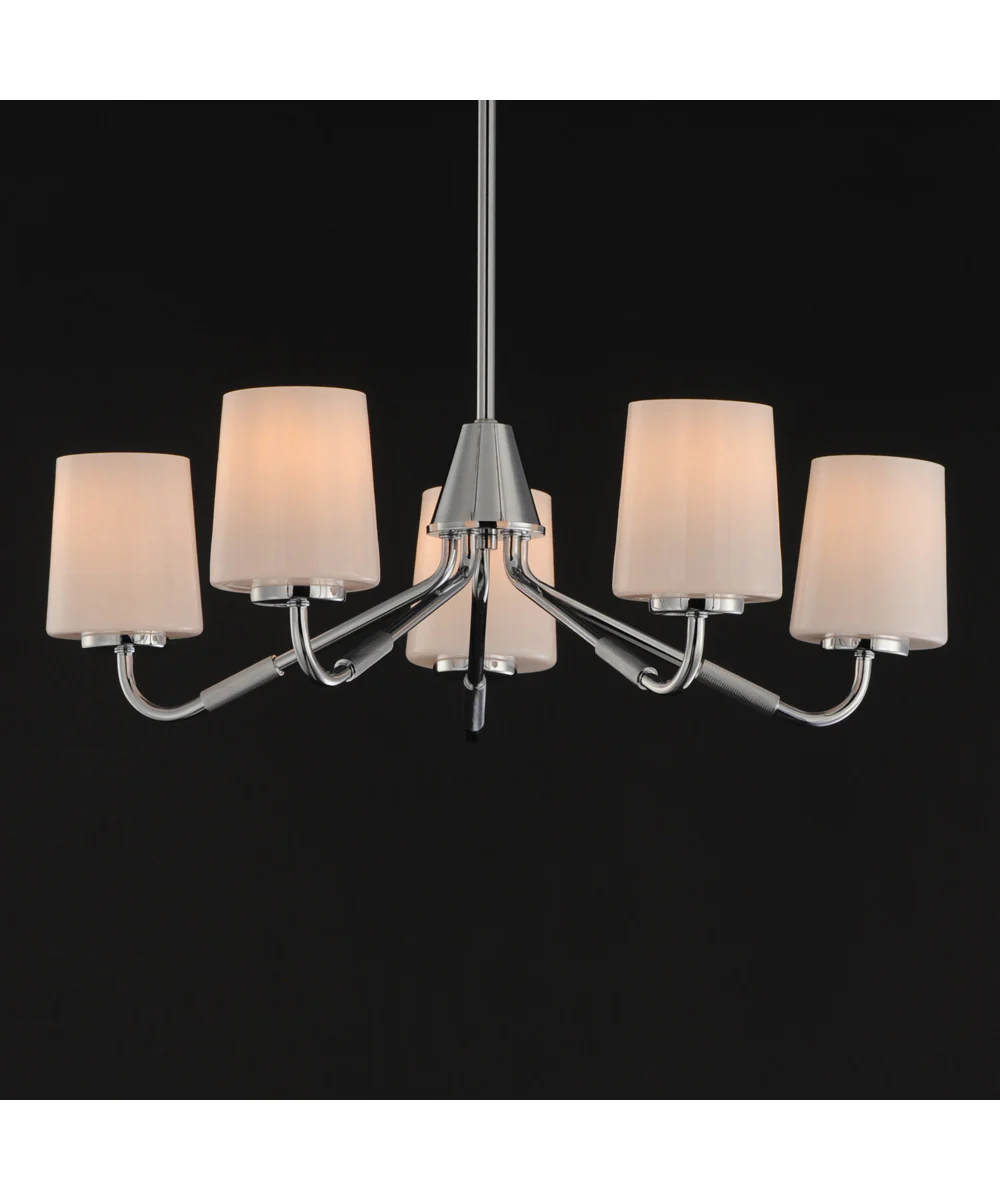 Durham 5-Light Chandelier Polished Chrome - Image 4