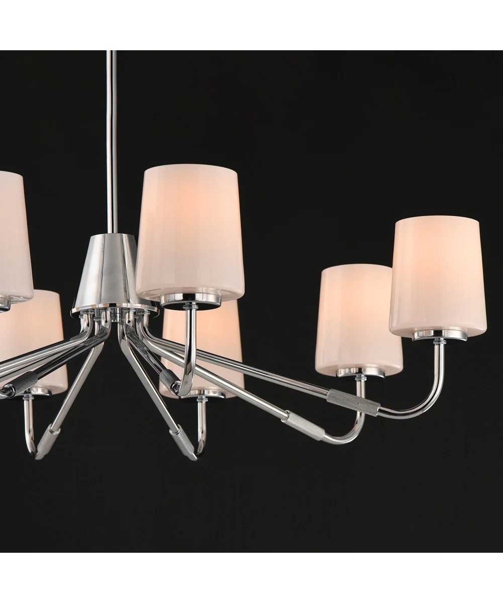 Durham 8-Light Chandelier Polished Chrome - Image 4