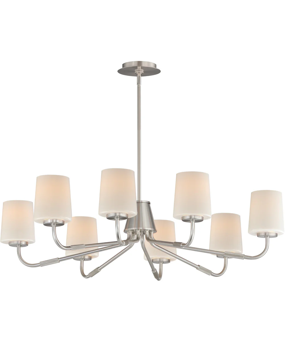 Durham 8-Light Chandelier Satin Nickel