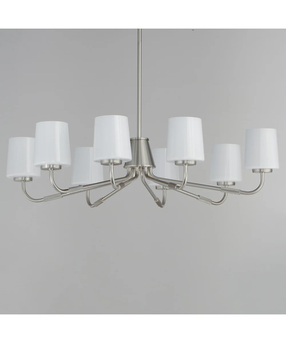 Durham 8-Light Chandelier Satin Nickel - Image 4