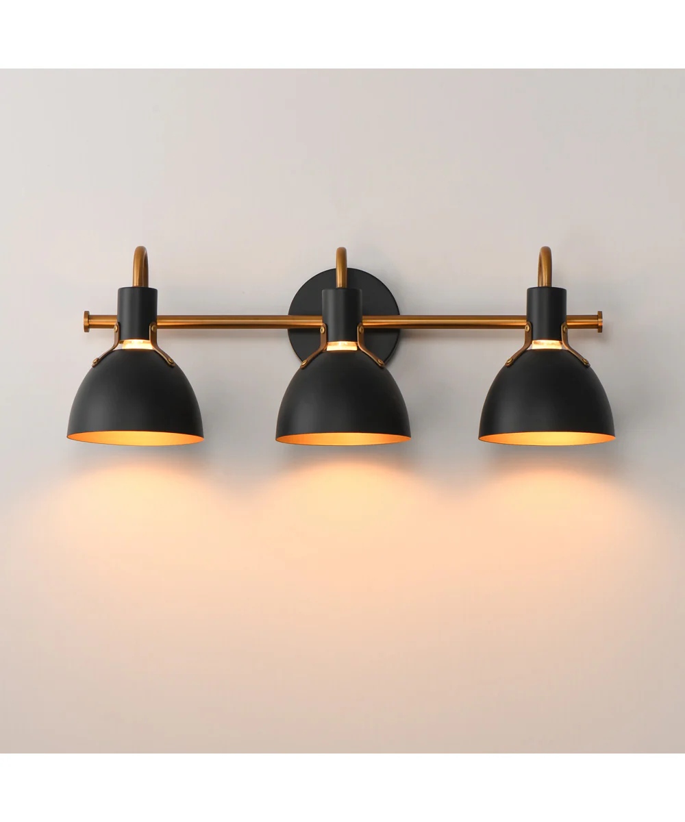 Dusk 3-Light Wall Sconce Black / Antique Brass - Image 2