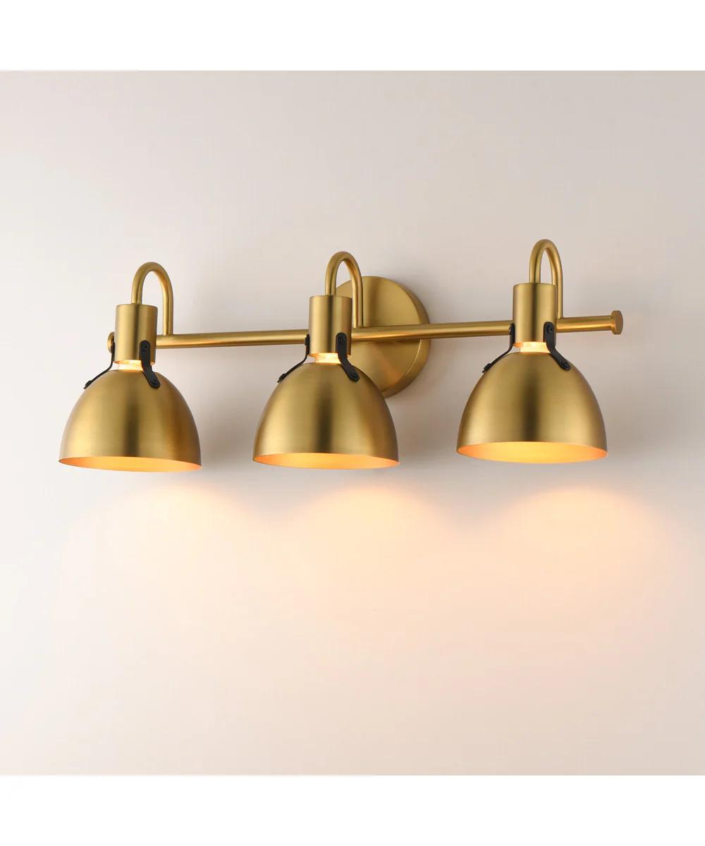 Dusk 3-Light Wall Sconce Satin Brass - Image 4