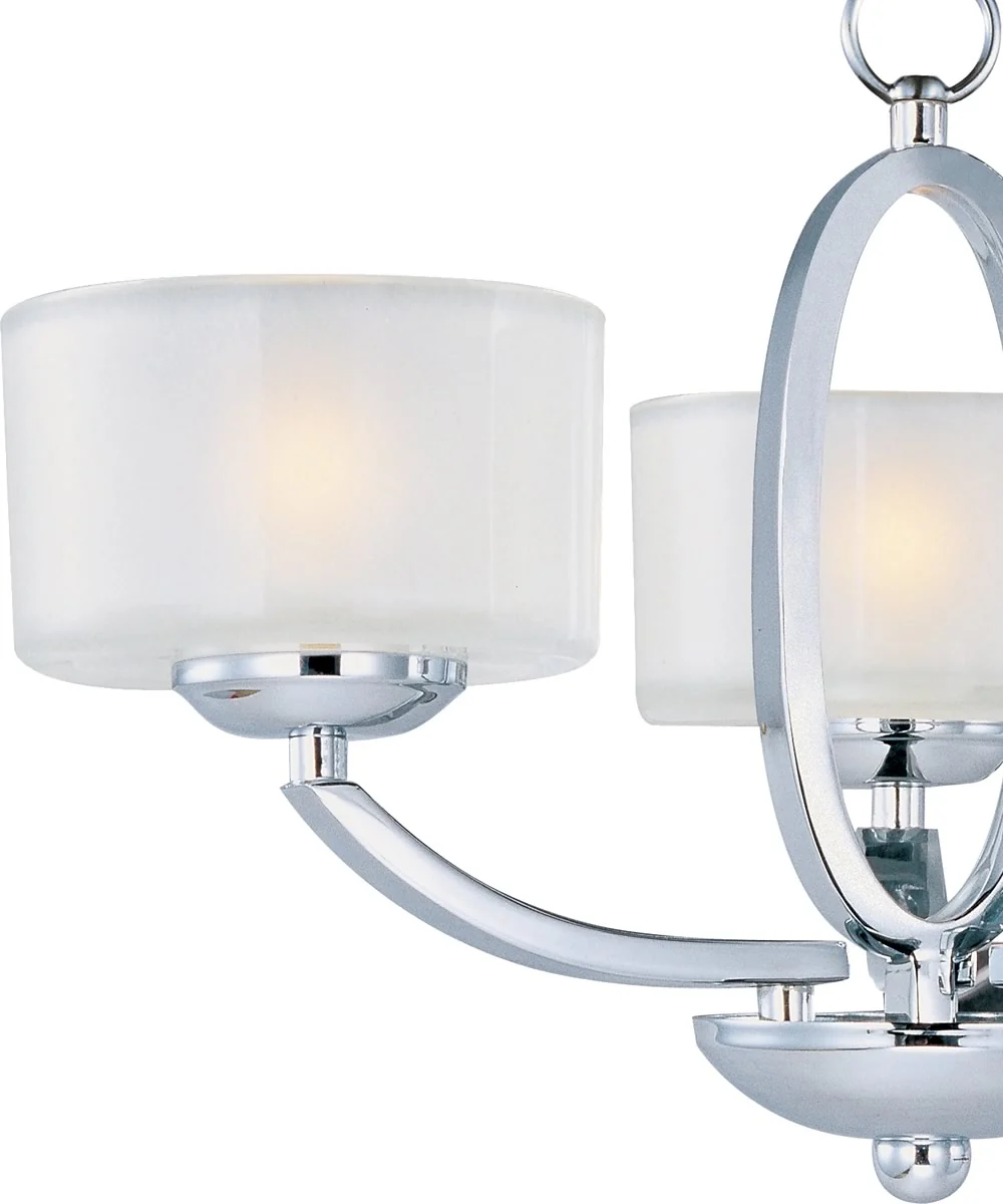 17"w Elle 3-Light Semi Flush Mount Polished Chrome - Image 3