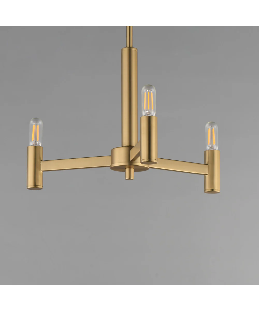 Emana 3-Light Chandelier Natural Aged Brass - Image 2