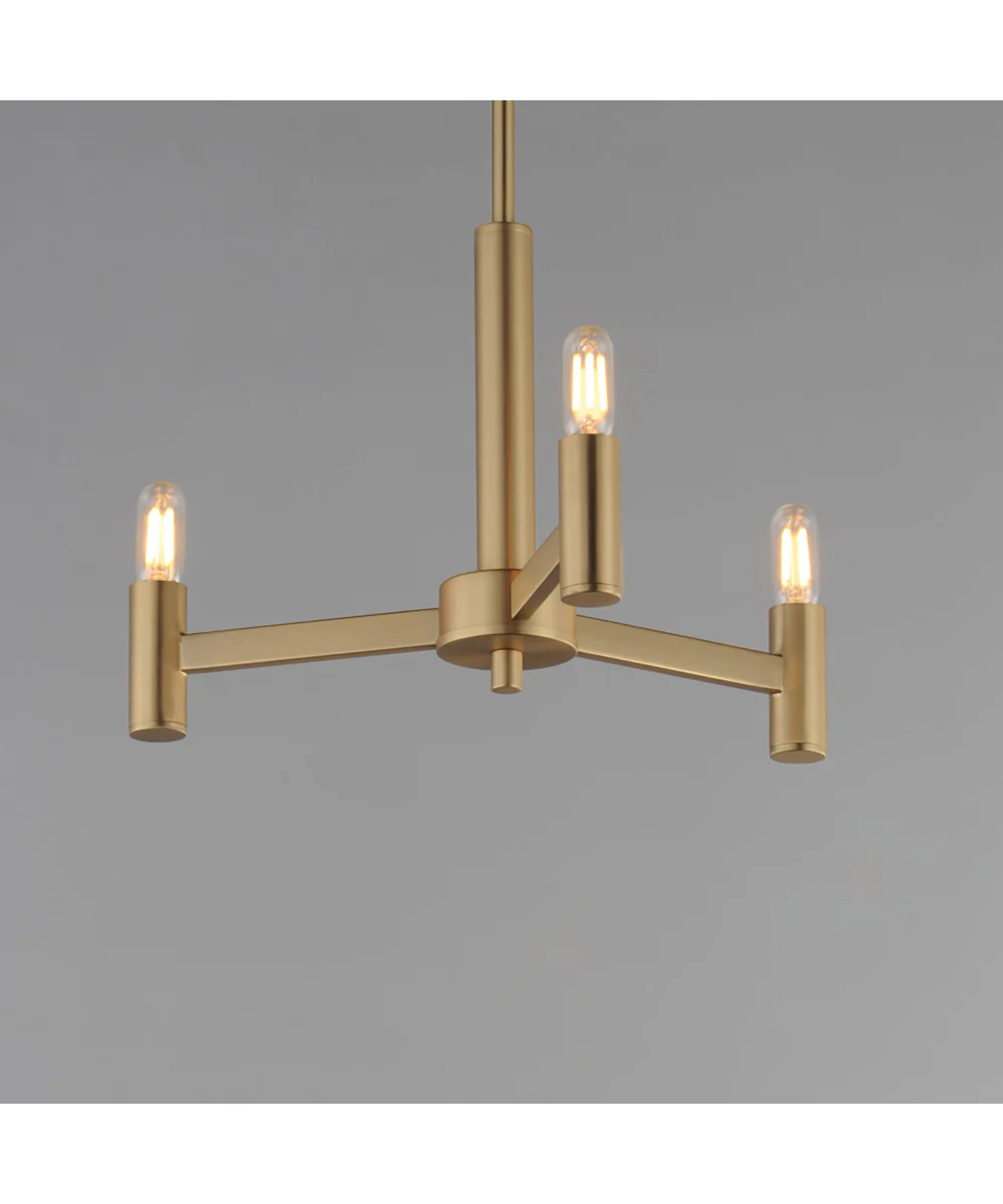 Emana 3-Light Chandelier Natural Aged Brass - Image 3