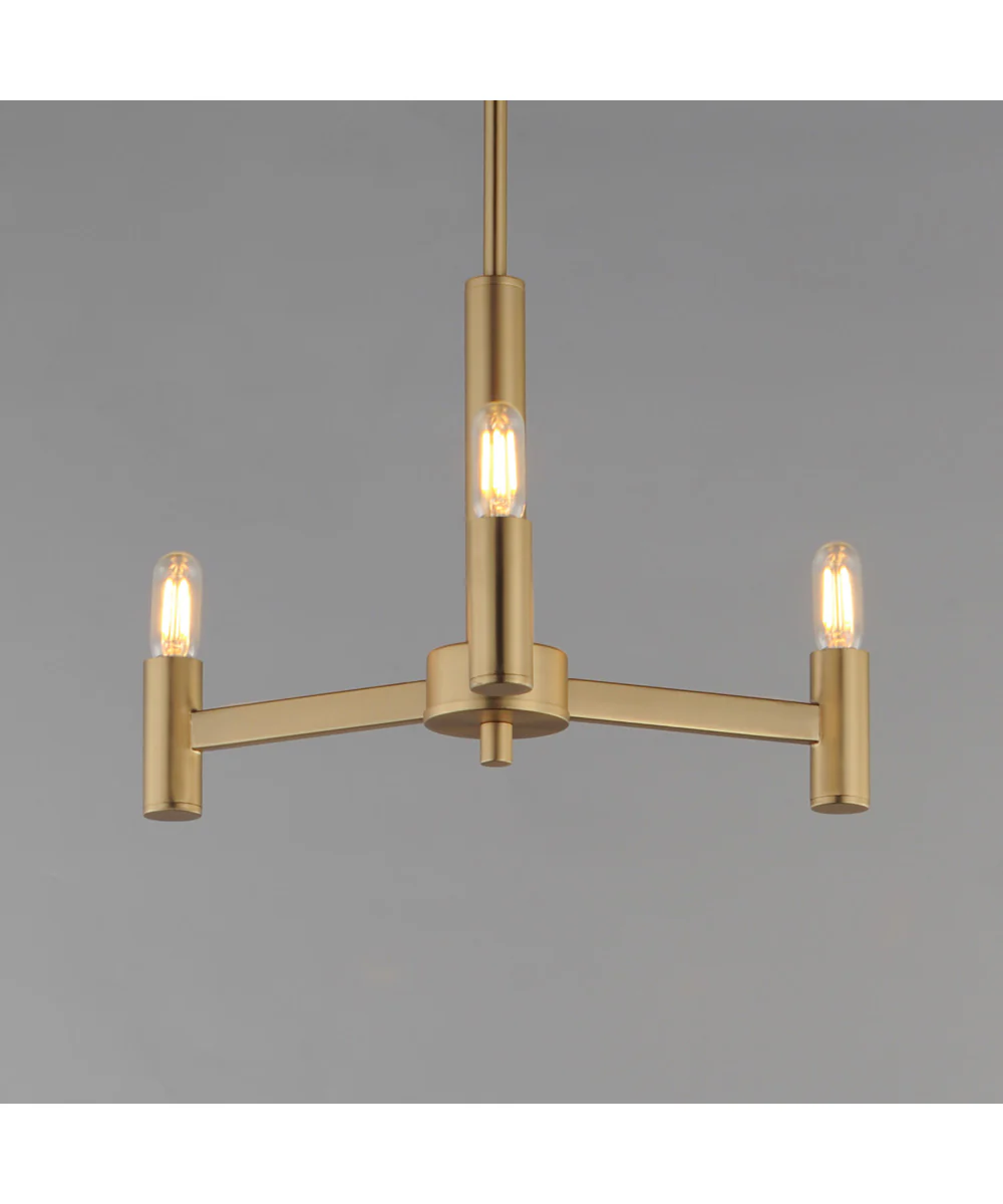 Emana 3-Light Chandelier Natural Aged Brass - Image 4