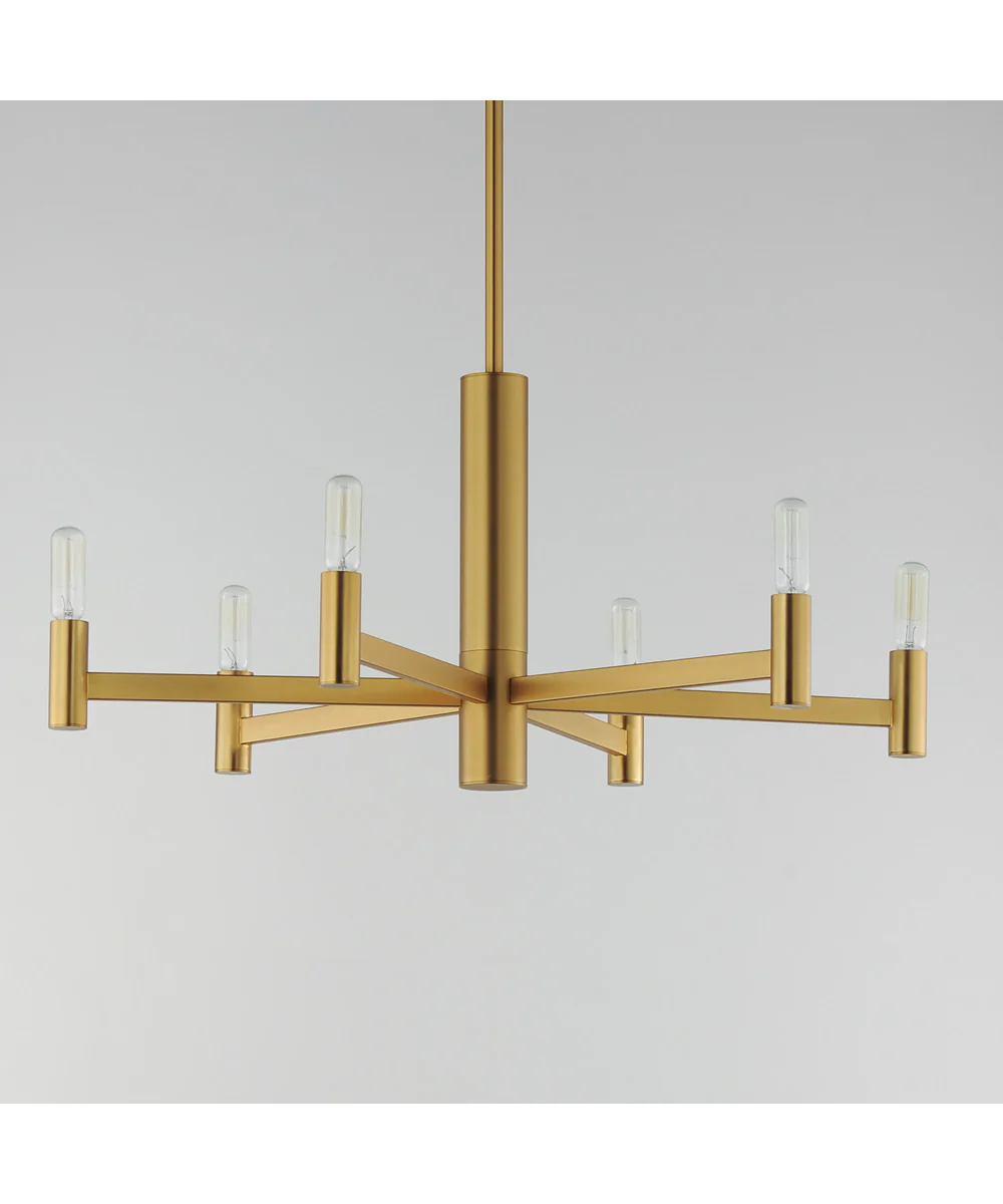 Emana 6-Light Chandelier Natural Aged Brass - Image 2