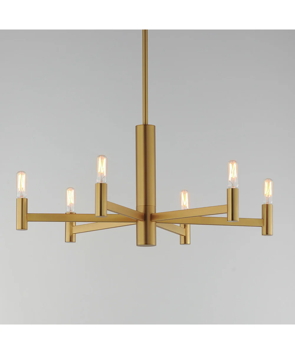Emana 6-Light Chandelier Natural Aged Brass - Image 3