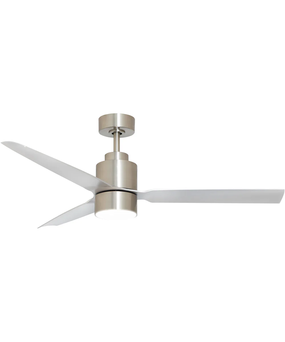 Falcon AC Damp 52 inch In/Out Fan w LED Light Kit Satin Nickel - Image 2
