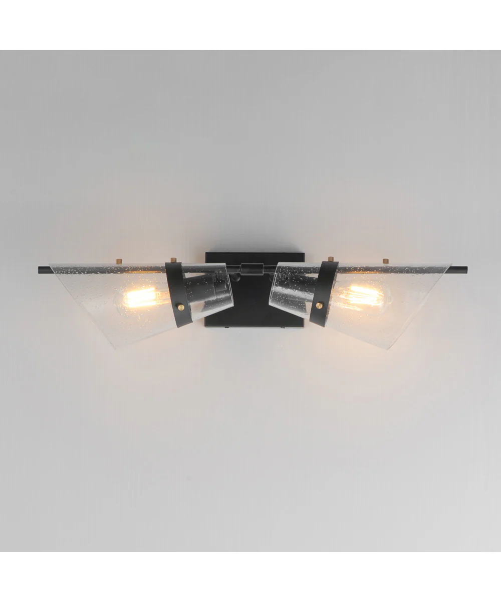 Finch 2-Light Wall Sconce Dark Bronze/Antique Brass - Image 3
