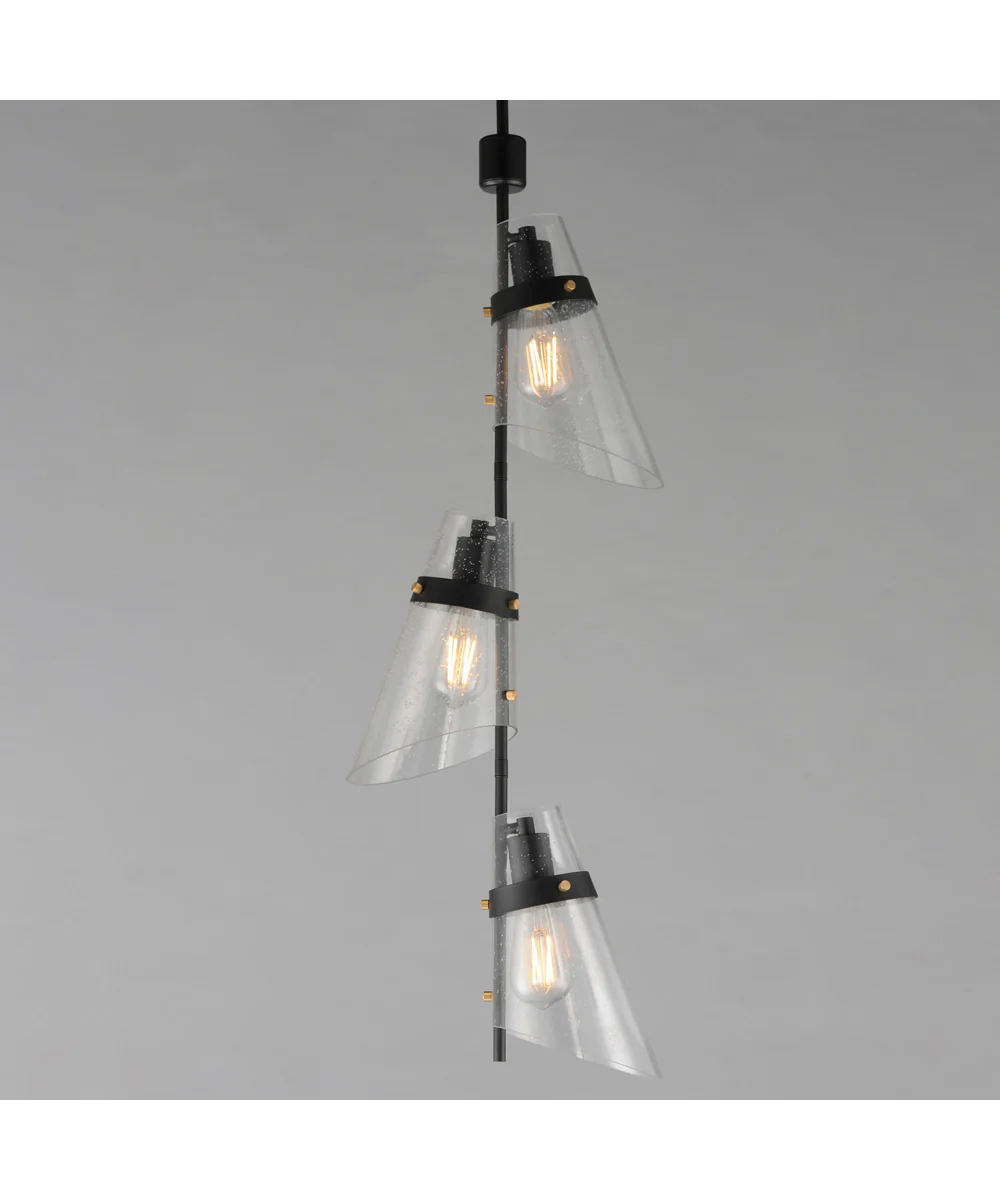 Finch 3-Light Vertical Pendant Dark Bronze/Antique Brass - Image 3