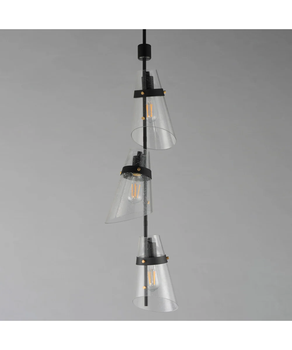 Finch 3-Light Vertical Pendant Dark Bronze/Antique Brass - Image 4