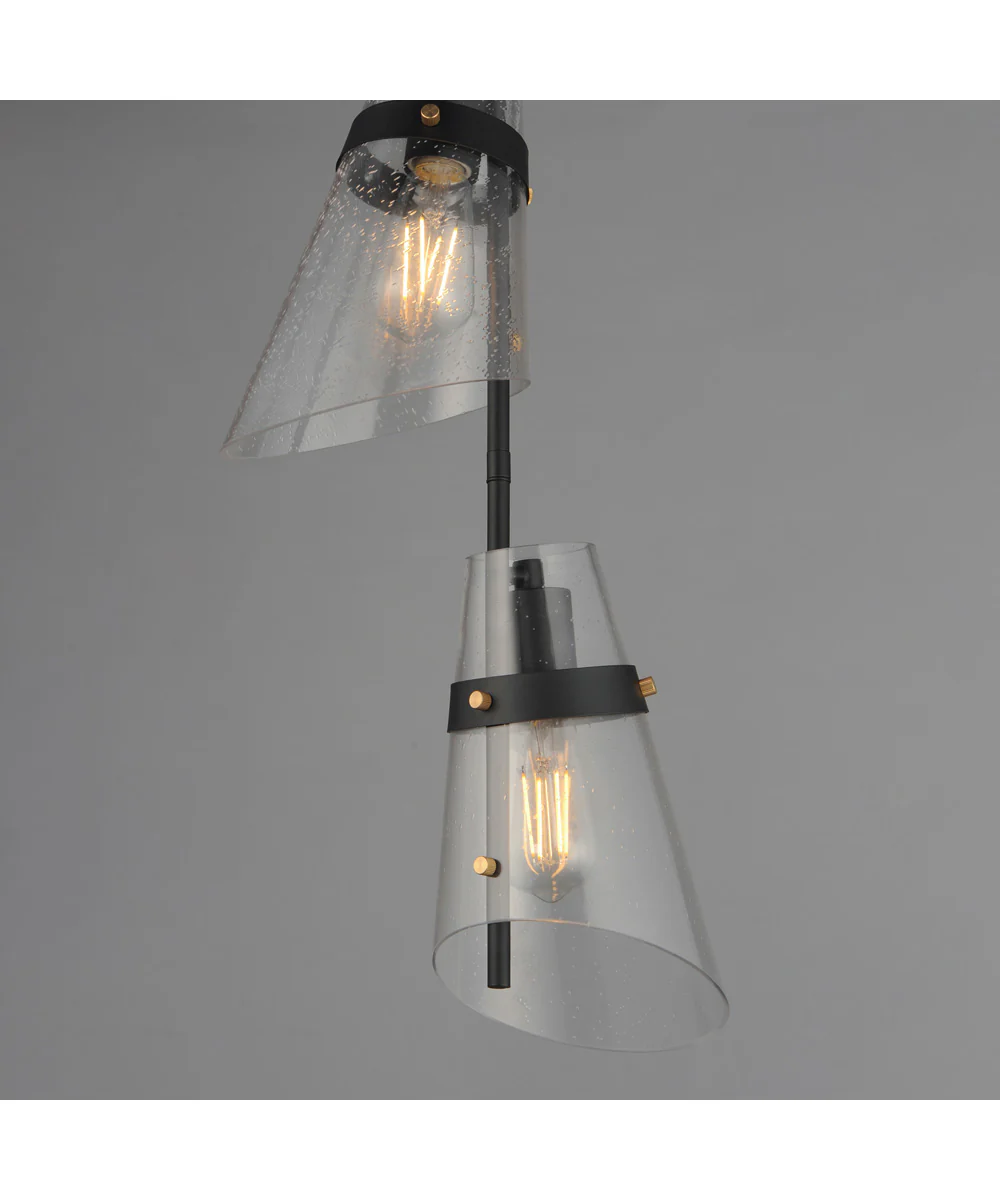 Finch 3-Light Vertical Pendant Dark Bronze/Antique Brass - Image 6