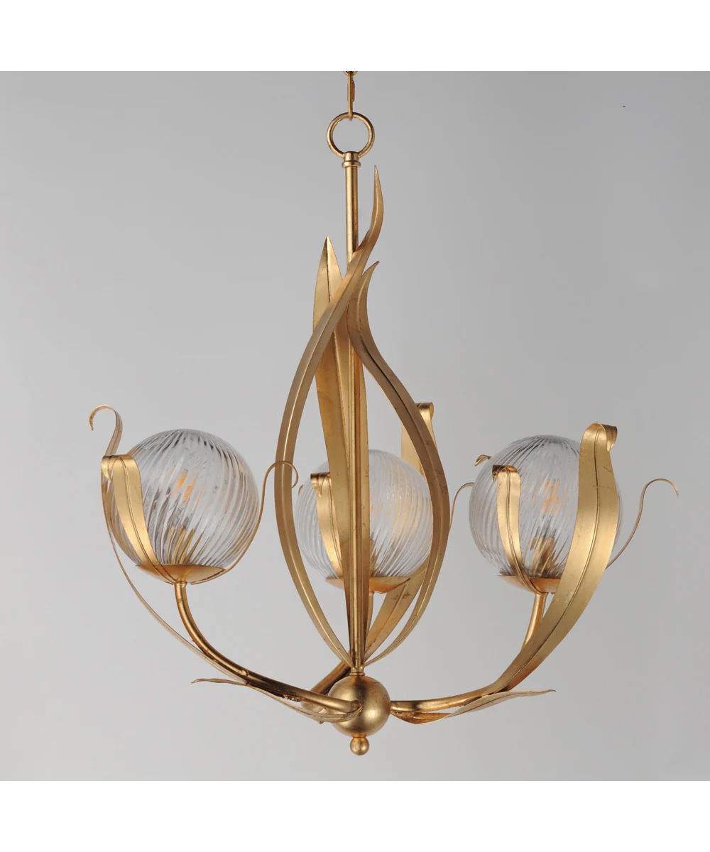 Firenze 3-Light Pendant Gold Leaf - Image 2