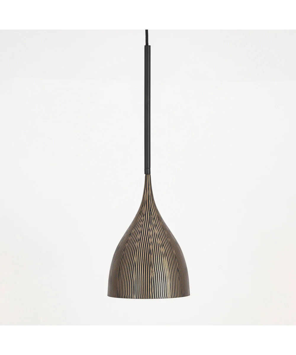 Fleur 1-Light Mini Pendant Black / Gold - Image 2