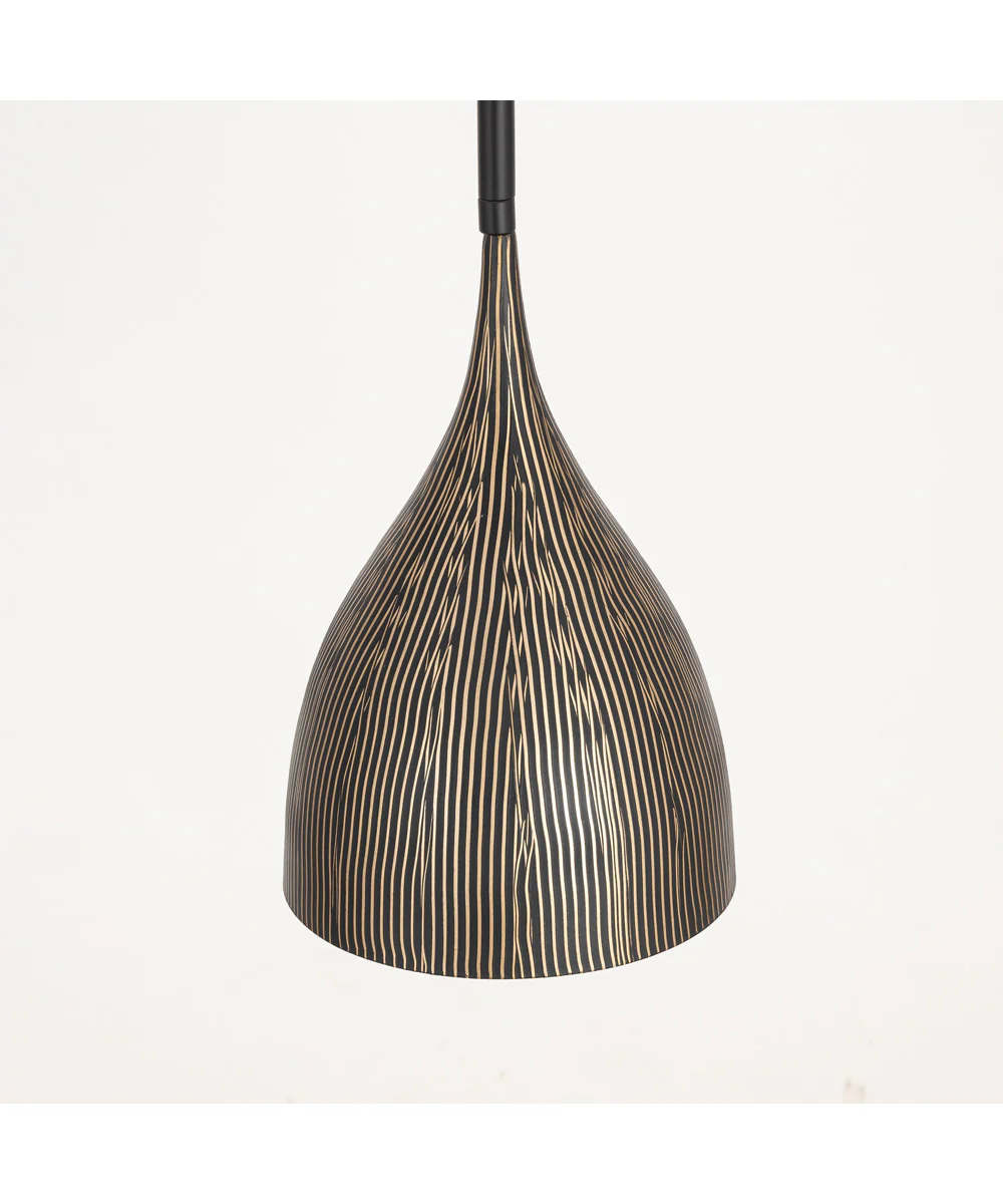 Fleur 1-Light Mini Pendant Black / Gold - Image 4