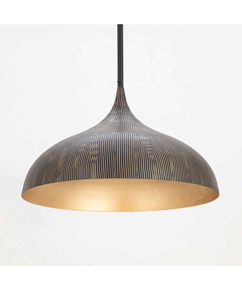 Fleur Large 1-Light Pendant Black / Gold - Image 4