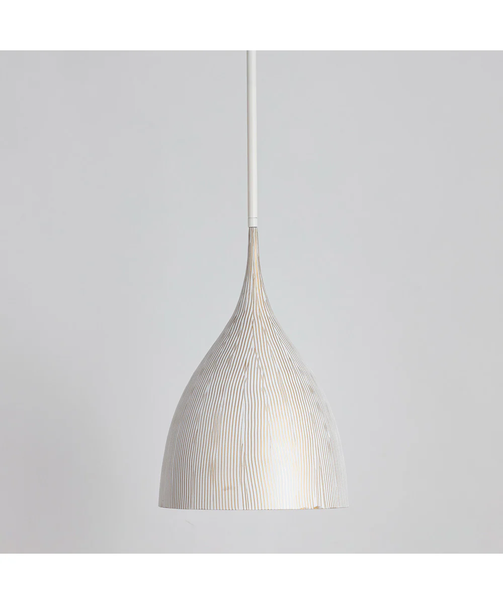 Fleur Small 1-Light Pendant White/Gold - Image 2