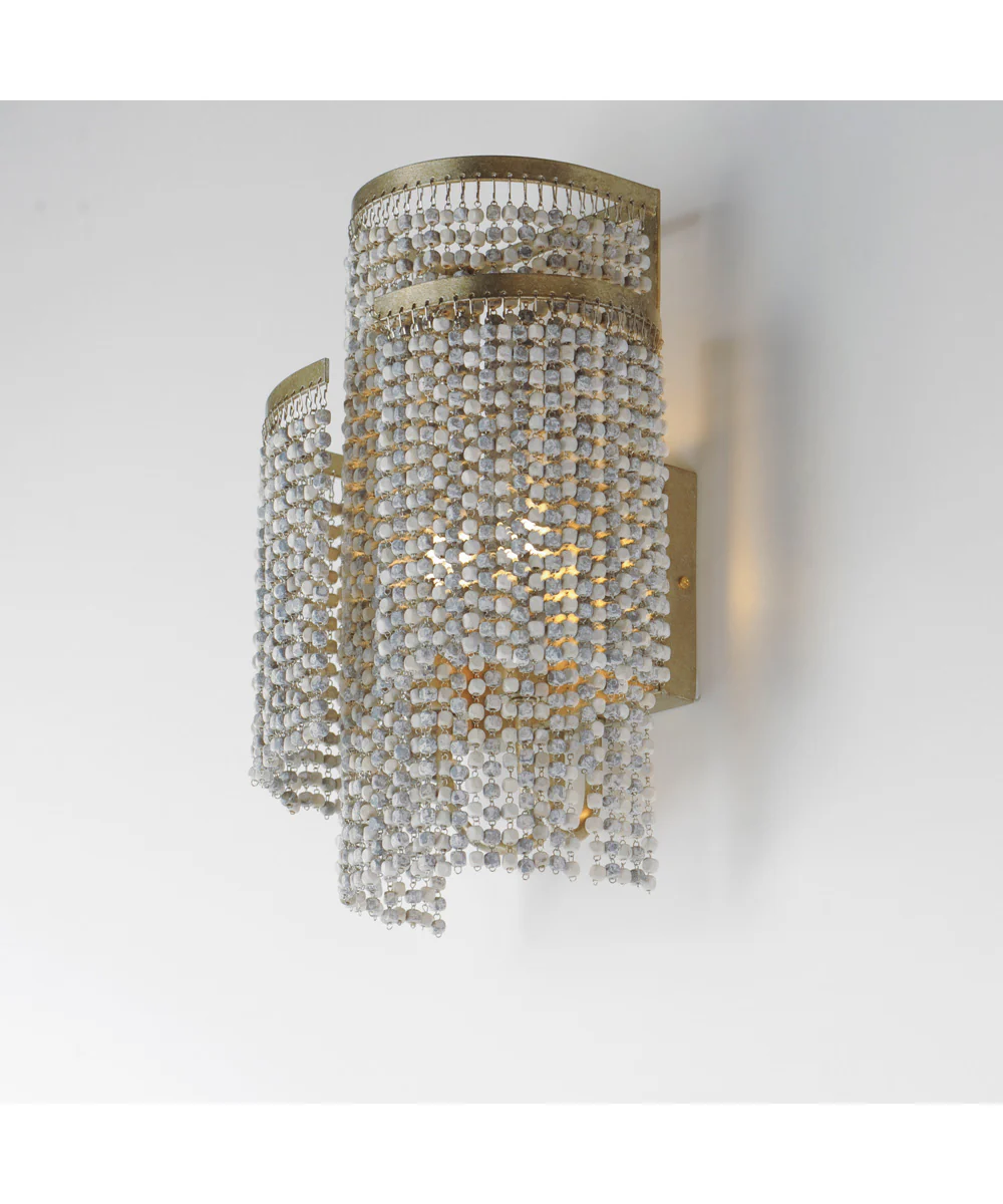 Fontaine 2-Light Wall Sconce Golden Silver - Image 4