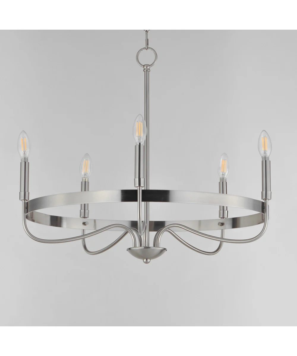Frankie 5-Light Chandelier Satin Nickel - Image 2
